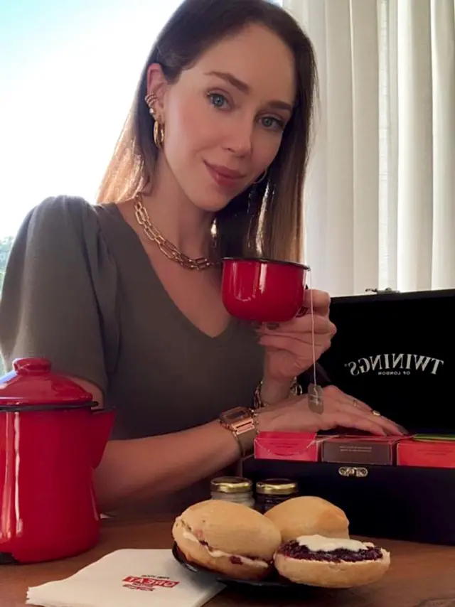 chá inglês Cream Tea da Grã Bretanha
